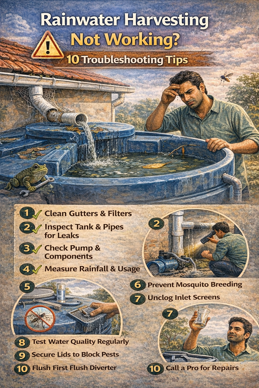 Rainwater Harvesting Not Working? 10 Troubleshooting Tips (Simple Fixes for Every Home)