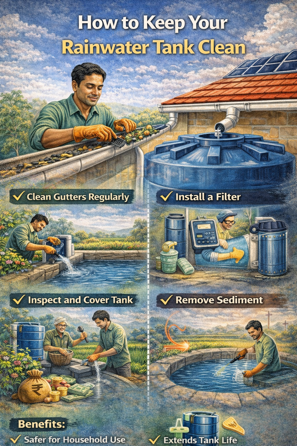 How to Keep Your Rainwater Tank Clean — Easy Monthly Checklist (2025 Guide)