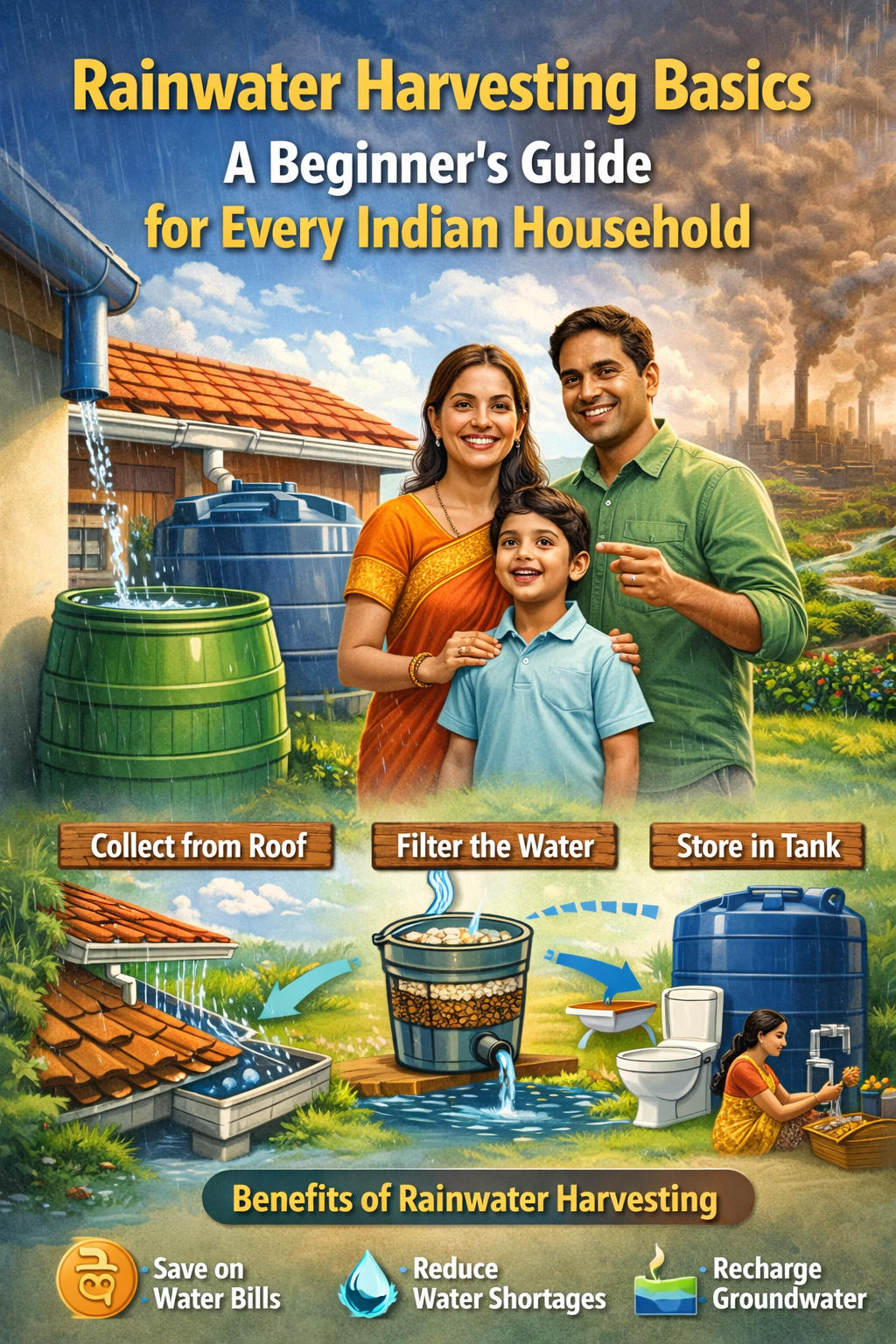 Rainwater Harvesting Basics: A Beginner’s Guide for Every Indian Household
