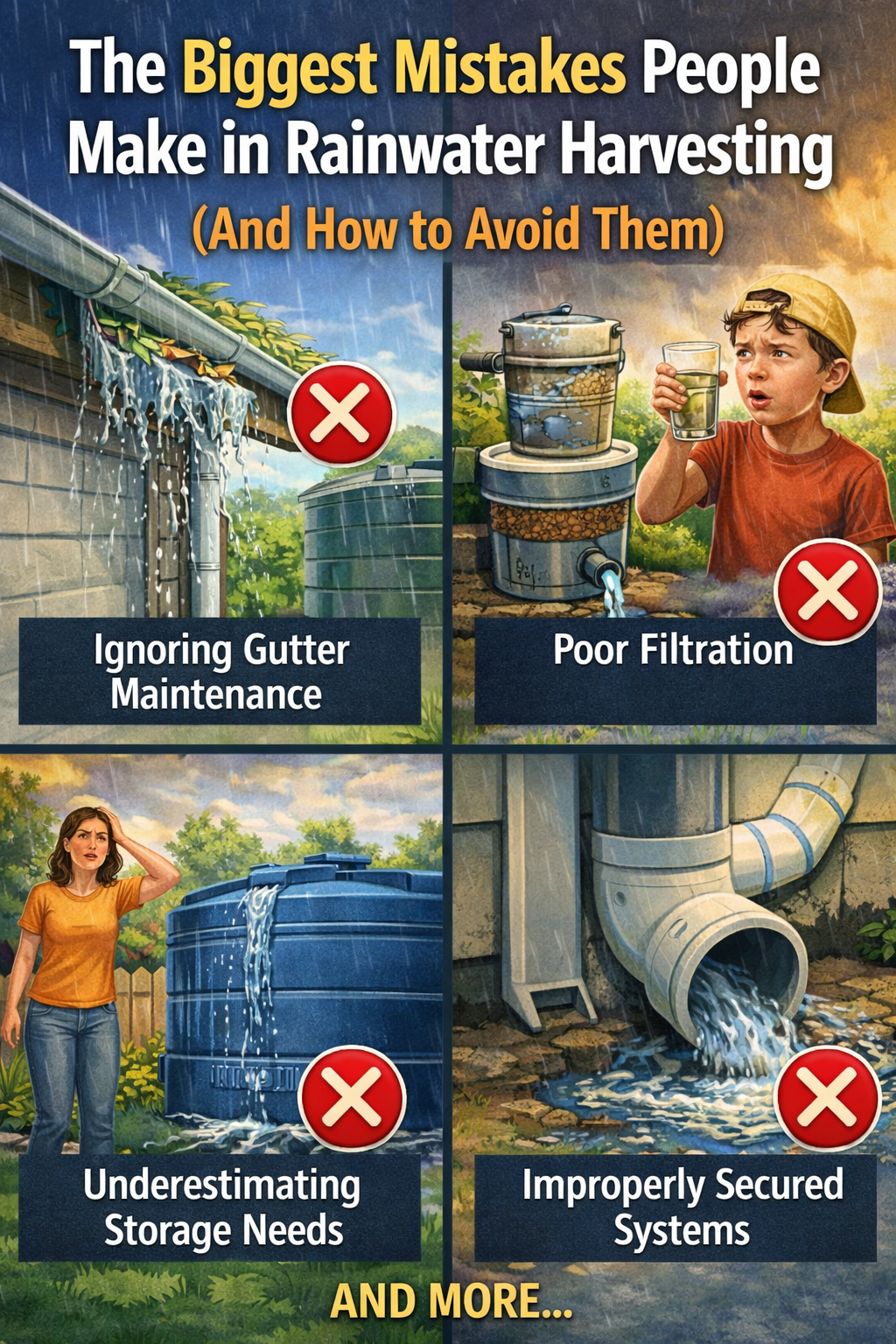 The Biggest Mistakes People Make in Rainwater Harvesting (And How to Avoid Them)