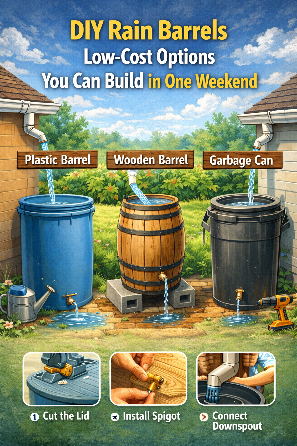 DIY Rain Barrels: Low-Cost Options You Can Build in One Weekend