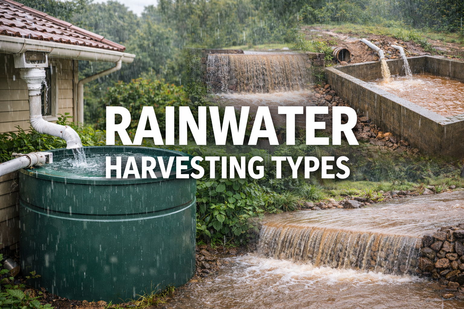 Types of Rainwater Harvesting Systems — Explained with Simple Diagrams